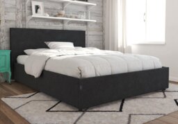 Novogratz Kelly Linen Storage Bed Frame-Navy-Double - thumbnail 5
