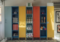 Novogratz Cache Single Metal Locker Storage Cabinet-Blue - thumbnail 5