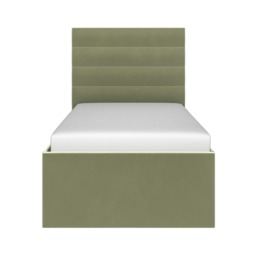 Flair Ari Upholstered Single Bed With Trundle Olive Green Velvet - thumbnail 5