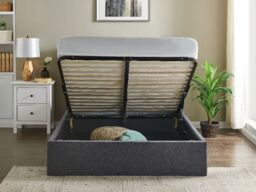 Limelight Rosa Ottoman Fabric Bed -Kingsize-Dark Grey - thumbnail 3