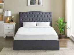Limelight Rosa Ottoman Fabric Bed -Kingsize-Dark Grey - thumbnail 2