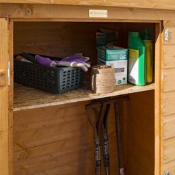 Rowlinson Midi Wooden Garden Storage in Honey Brown - thumbnail 4