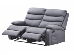Kidsaw 2 Seater Manual Recliner Sofa with High Back Grey - thumbnail 4