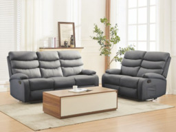 Kidsaw 2 Seater Manual Recliner Sofa with High Back Grey - thumbnail 3