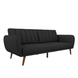 Dorel Brittany Two Seater Sofa Bed-Dark Grey
