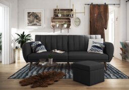 Dorel Brittany Two Seater Sofa Bed-Dark Grey - thumbnail 5