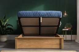 Emporia Beds Monaco Solid Oak Ottoman Bed with Storage - Super King - thumbnail 3