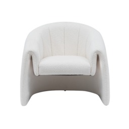 Flair Nolia Boucle Accent Chair White - thumbnail 3