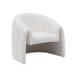 Flair Nolia Boucle Accent Chair White - thumbnail 4