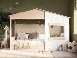Flair Dreamland Montessori House Floor Bed Oak & White - thumbnail 2