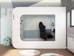 Trasman High Sleeper Loft Gaming Bed with Desk and Wardrobe - thumbnail 2