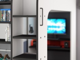 Trasman High Sleeper Loft Gaming Bed with Desk and Wardrobe - thumbnail 3