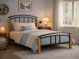 Time Living Tetras Bed Frame-Black -Double - thumbnail 6