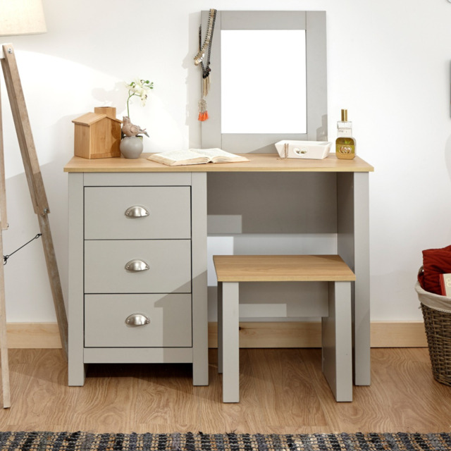 GFW Lancaster Dressing Table Set -Grey - image 1