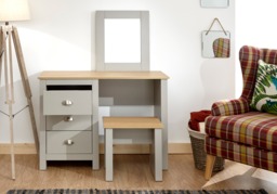 GFW Lancaster Dressing Table Set -Grey - thumbnail 4