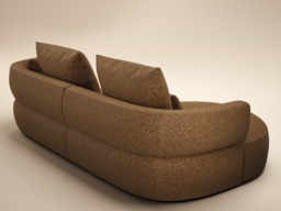 SOLACE+CO Lia Large L-shaped 4 Seater Sofa Brown Chenille - thumbnail 5