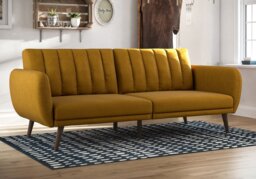 Dorel Brittany Two Seater Sofa Bed-Navy Blue - thumbnail 7