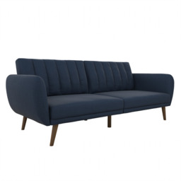 Dorel Brittany Two Seater Sofa Bed-Navy Blue - thumbnail 1