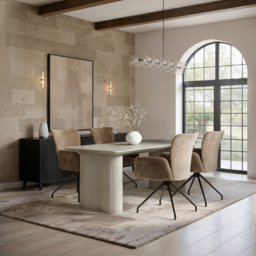 SOLACE+CO Zoya Dining Table with Kora Chairs Set of 4 - thumbnail 1