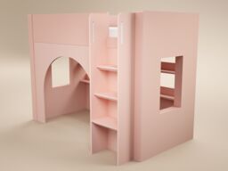 Flair Kaska Ribbed Mid Sleeper Bed Pink - thumbnail 4