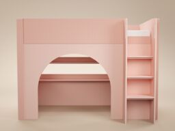 Flair Kaska Ribbed Mid Sleeper Bed Pink - thumbnail 3