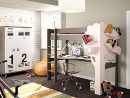 Mathy By Bols Dominique High Sleeper Bed with Desk & Bookcase - thumbnail 3