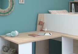 Parisot Lucas Mid Sleeper with Pull Out Desk and Storage - thumbnail 4