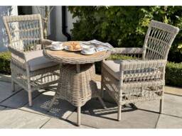 Amalfi Collection Outdoor Bistro Table With Wood Top - thumbnail 2