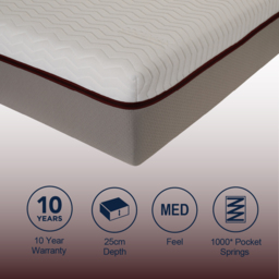 Komfi Vitality Hybrid 1000 Pocket Sprung Mattress Double - thumbnail 4