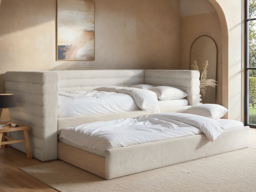 Flair Yuma Guest Bed Cream Boucle - thumbnail 2