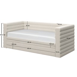 Flair Yuma Guest Bed Cream Boucle - thumbnail 6
