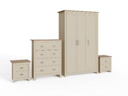 GFW Lancaster 4 Piece Bedroom Set-Cream - thumbnail 3