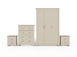 GFW Lancaster 4 Piece Bedroom Set-Cream - thumbnail 2