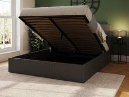 GFW End Lift Ottoman Storage Bed-Double-Grey Fabric - thumbnail 2