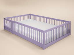 Flair Imogen Montessori Toddler Floor Bed with Safety Fence Lilac - thumbnail 3