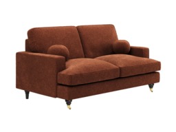 SOLACE+CO Addison 2 Seater Sofa with Caster Legs Burnt Orange Chenille - thumbnail 4