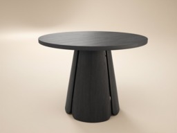 SOLACE+CO Ebony 4-6 Seater Round Extendable Dining Table Black - thumbnail 4