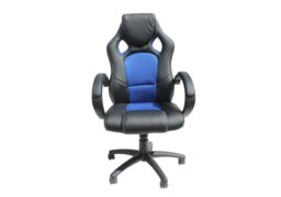 Alphason Daytona Faux Leather Racing Chair-Black and Blue - thumbnail 3