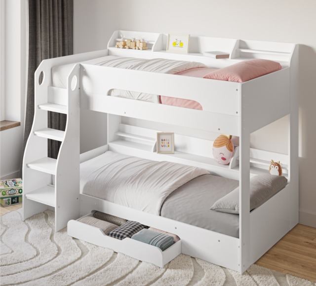 Flair Flick Storage Bunk Bed White - image 1