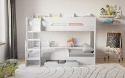 Flair Flick Storage Bunk Bed White - thumbnail 2