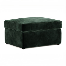 Jay-Be® Footstool Bed-Luxe Velvet Bottle Green - thumbnail 1