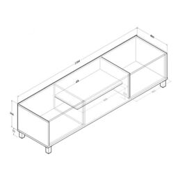 Kidsaw ELV9 TV Cabinet 1.6m Dark Oak - thumbnail 4
