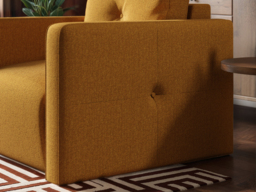 SOLACE+CO Wilfie Chenille Armchair Mustard - thumbnail 3