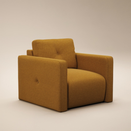 SOLACE+CO Wilfie Chenille Armchair Mustard - thumbnail 4