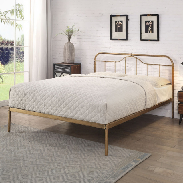Flintshire Furniture Oakenholt Antique Bronze Bed Frame-Kingsize - image 1
