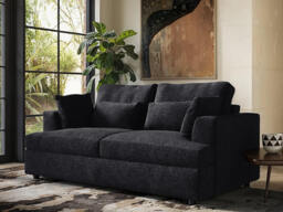 SOLACE+CO Drew 2 Seater Sofa Charcoal Chenille - thumbnail 2