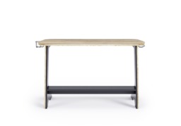 Alphason Jersey Black and Oak Finish Desk With Holders - thumbnail 3
