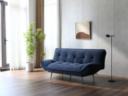 Limelight Remi Cord Fabric Sofa Bed-Navy - thumbnail 4