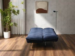 Limelight Remi Cord Fabric Sofa Bed-Navy - thumbnail 5