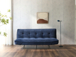 Limelight Remi Cord Fabric Sofa Bed-Navy